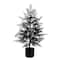 4ft. Artificial Halloween Real Touch Black Norfolk Pine Christmas Tree with Natural Look